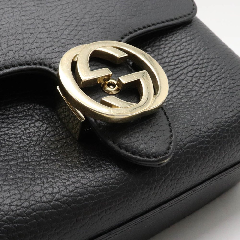 GUCCI Gucci interlocking G chain shoulder bag black 607720 - Picture 9 of 9